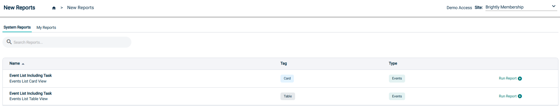 New Event Manager Reports
